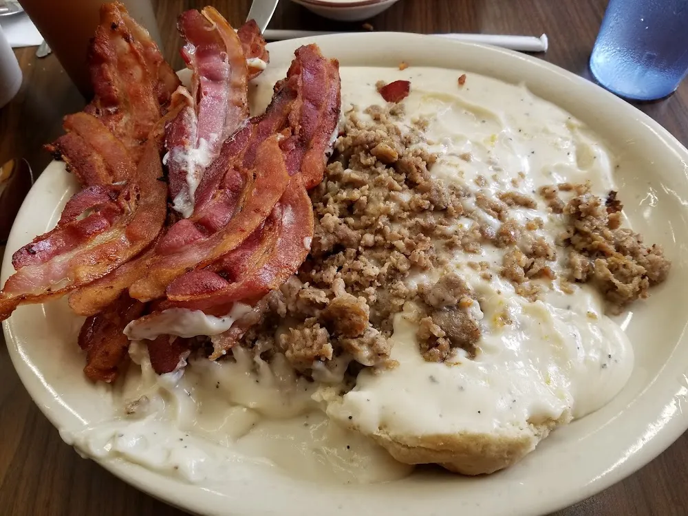 Biscuits and Gravy with Bacon