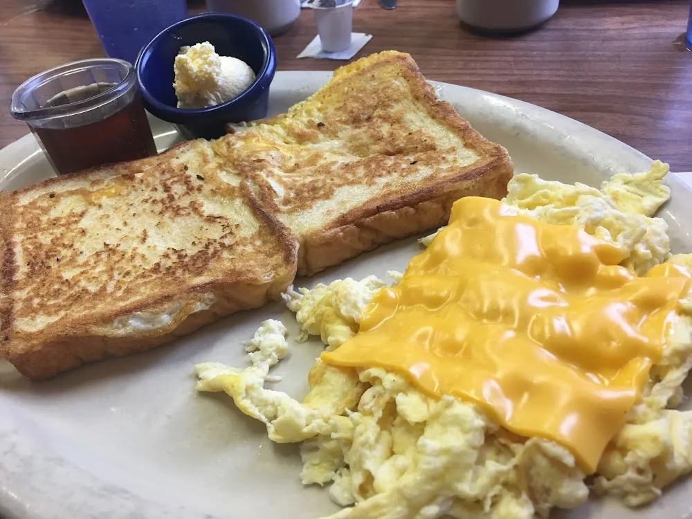 French Toast and 2 Eggs