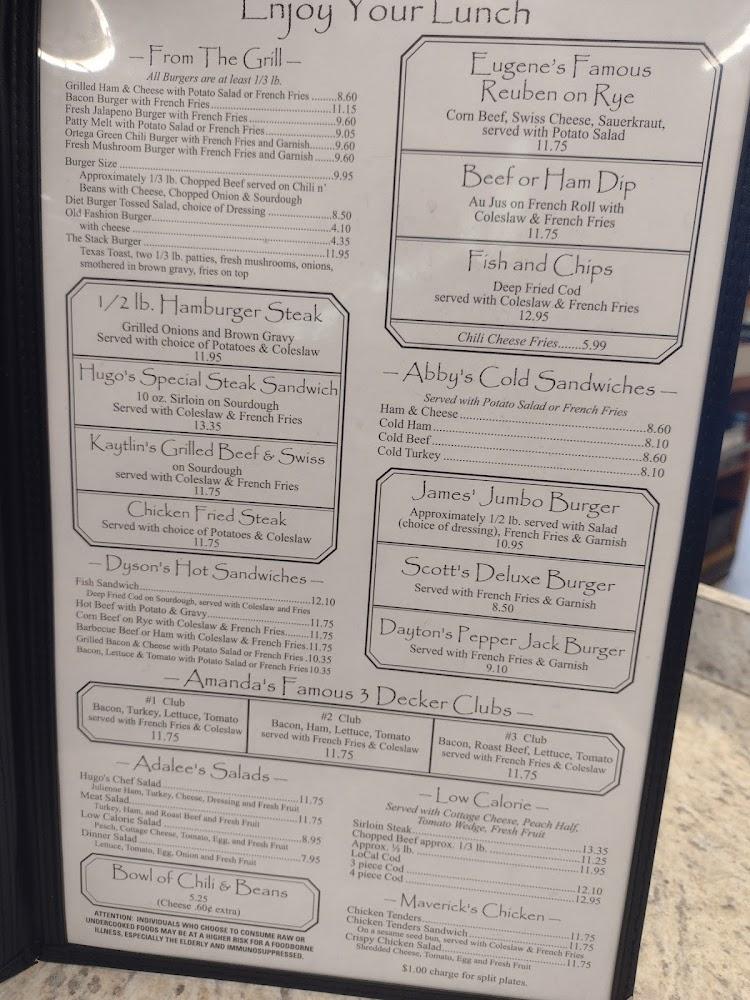 Hugo's Family Restaurant Menu image 4